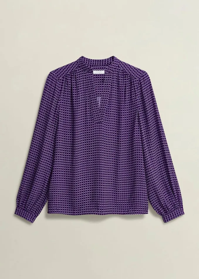 Women Mila Blouse Purple Multi Hobbs Tops