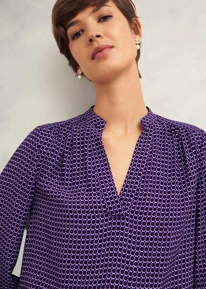 Women Mila Blouse Purple Multi Hobbs Tops