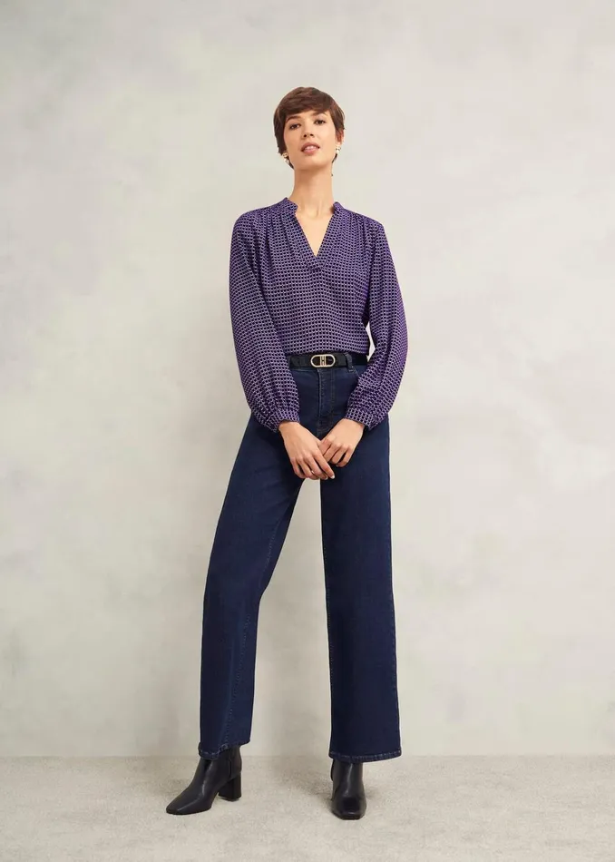 Women Mila Blouse Purple Multi Hobbs Tops