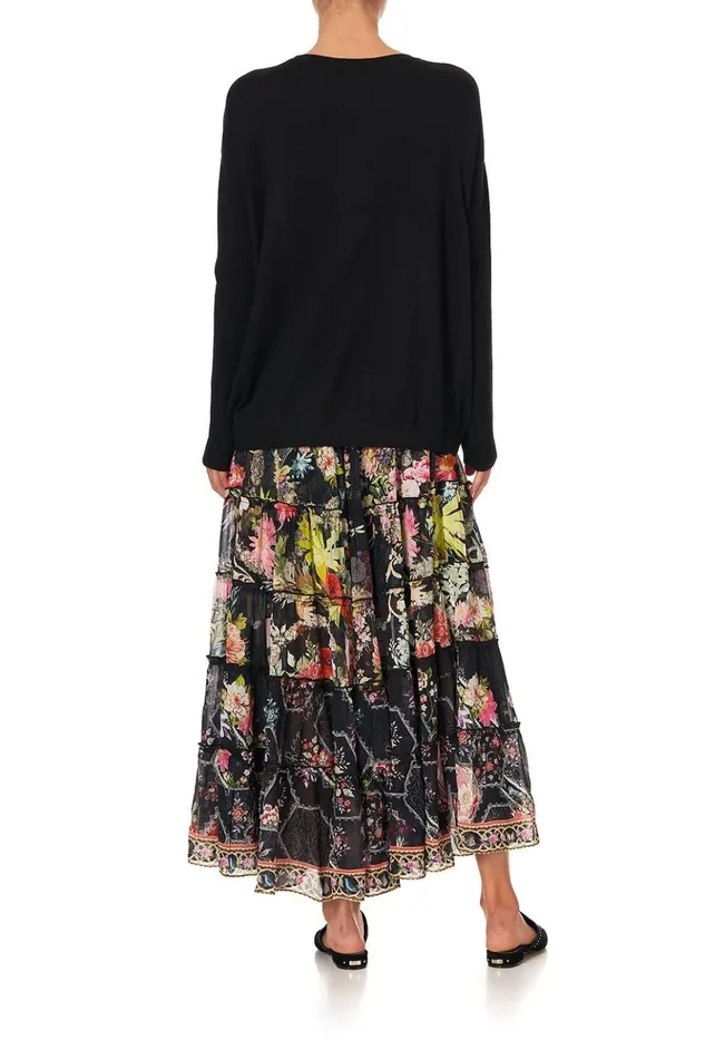 Women Modest Clothing Camilla Long Sleeve Jumper With Print Front Hampton Hive