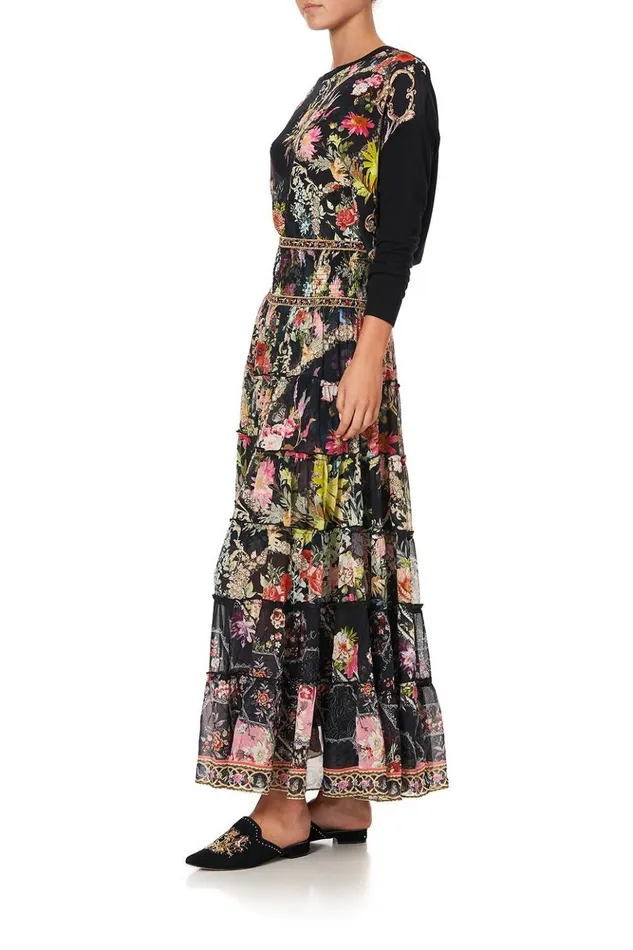 Women Modest Clothing Camilla Long Sleeve Jumper With Print Front Hampton Hive