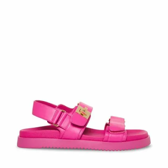 Women MONA PINK LEATHER Pink Leather Steve Madden Sandals