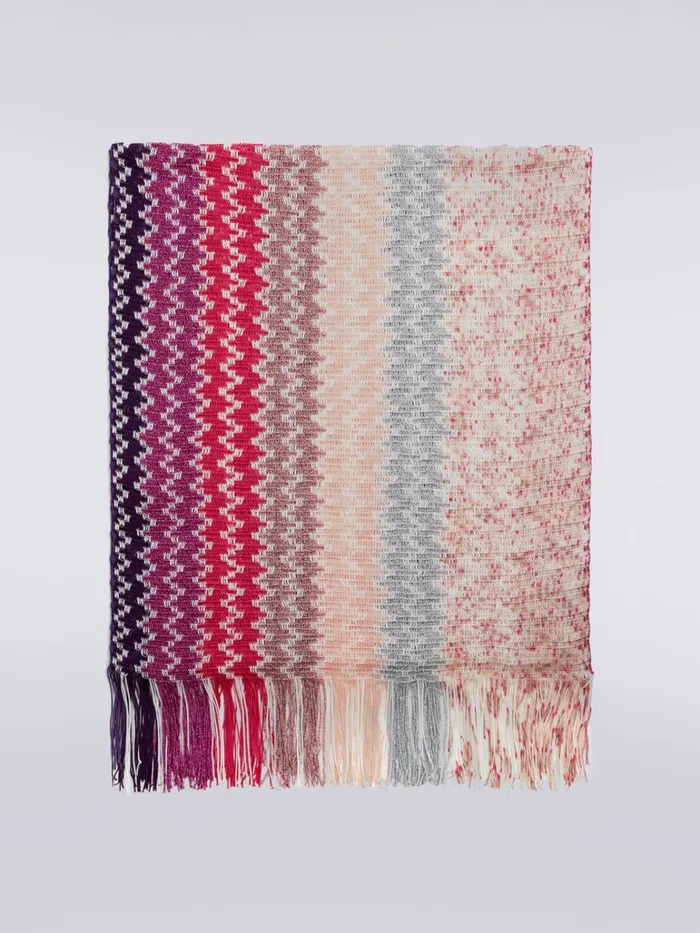 Women Multicoloured Modal And Lurex Stole With Fringes Multicoloured Missoni Scarves and Foulards