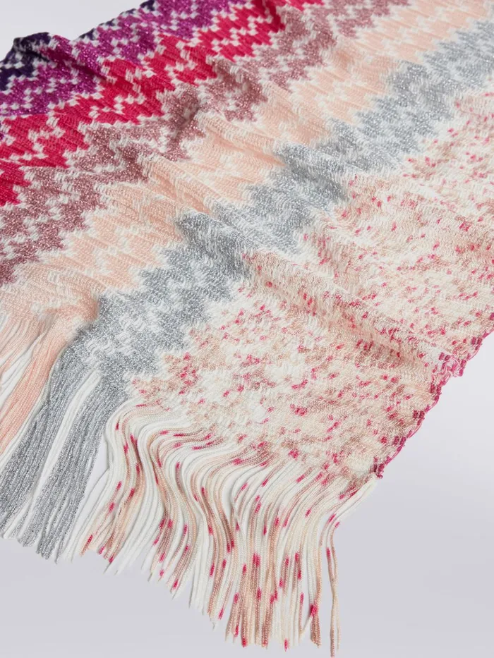 Women Multicoloured Modal And Lurex Stole With Fringes Multicoloured Missoni Scarves and Foulards Women Multicoloured Modal And Lurex Stole With Fringes Multicoloured Missoni Scarves and Foulards