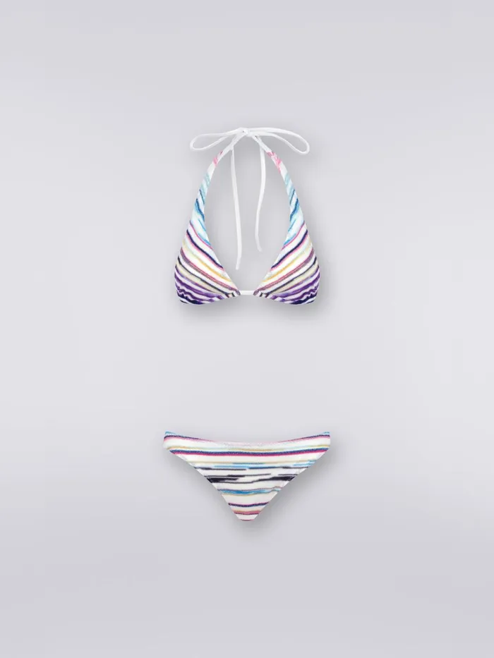 Women Multicoloured Striped Bikini With Lam Multicoloured Missoni Swimsuits