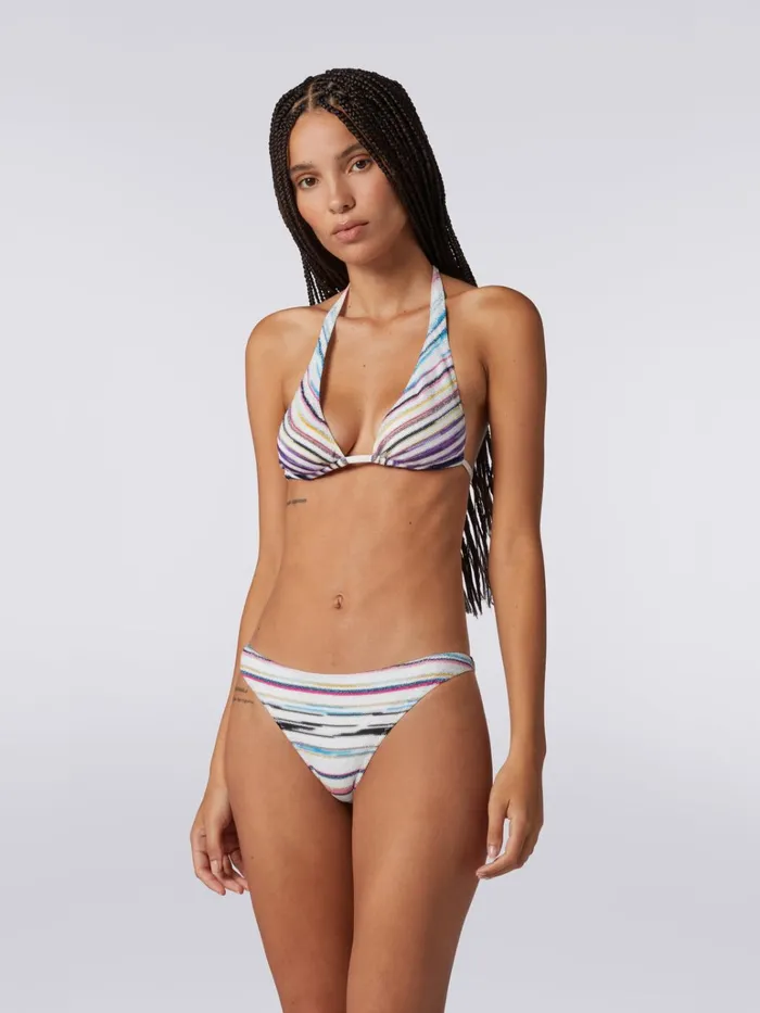 Women Multicoloured Striped Bikini With Lam Multicoloured Missoni Swimsuits