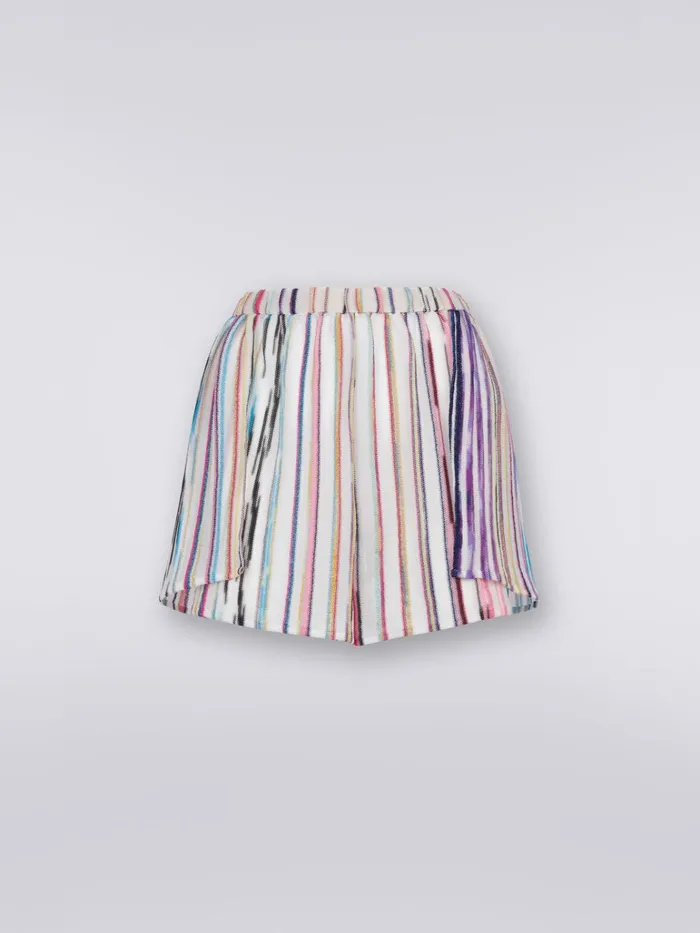Women Multicoloured Vertical Striped Shorts With Lam Multicoloured Missoni Beachwear
