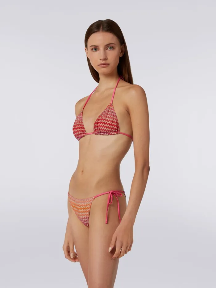 Women Multicoloured Zigzag Tulle Bikini Pink Missoni Swimsuits Women Multicoloured Zigzag Tulle Bikini Pink Missoni Swimsuits