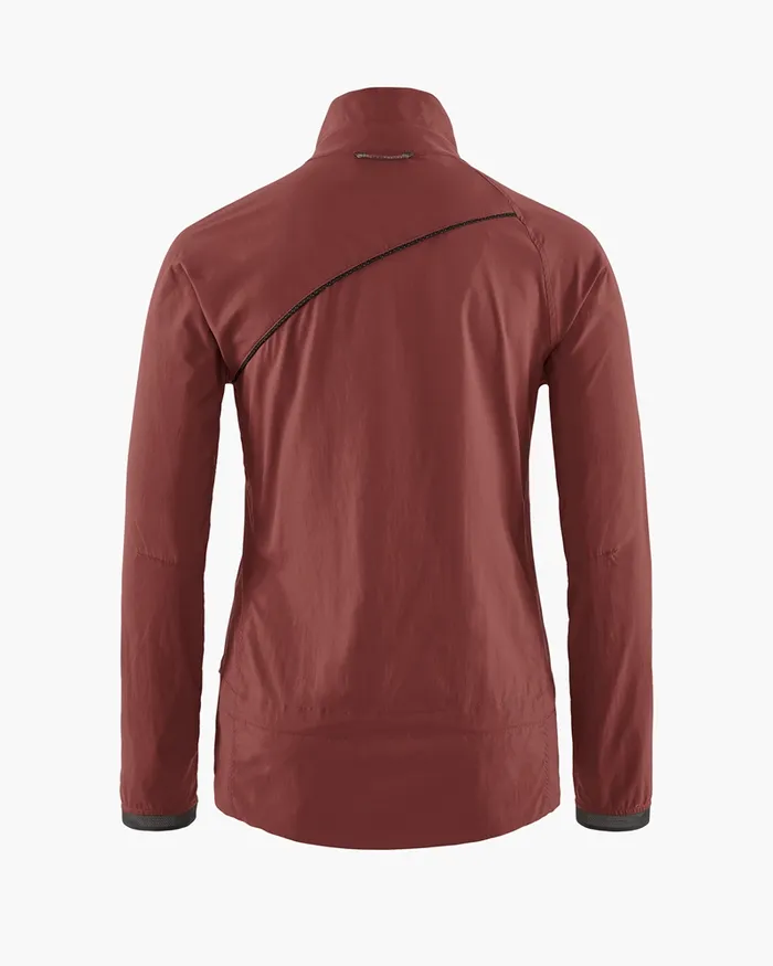 Women Nal Windbreaker Jacket Madder Red Klttermusen Wind Resistant Jackets