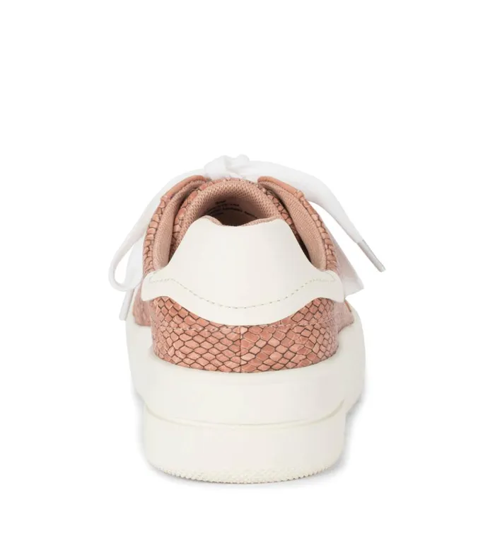 Women Nishelle Lace Up Sneaker Soft Pink Snake Baretraps Flats and Loafers