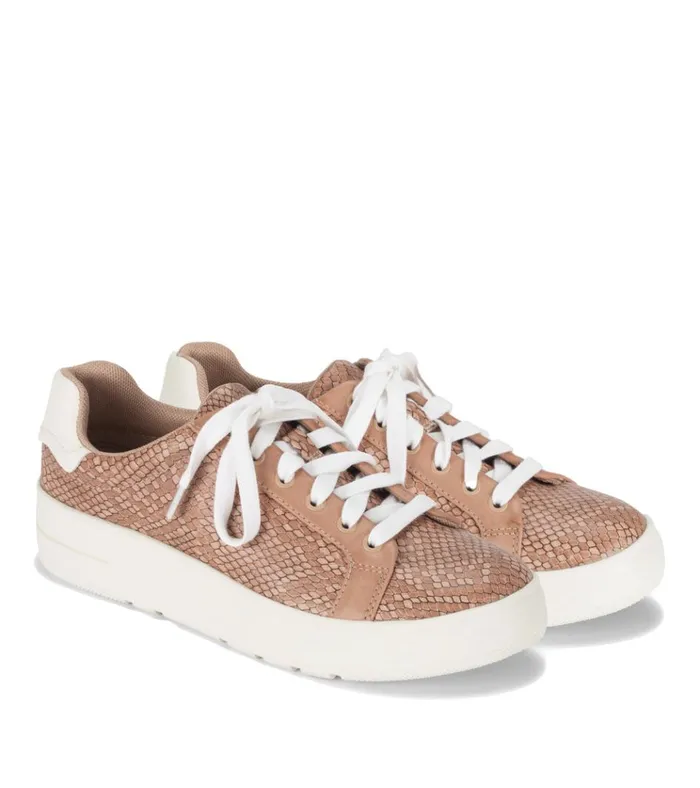 Women Nishelle Lace Up Sneaker Soft Pink Snake Baretraps Flats and Loafers