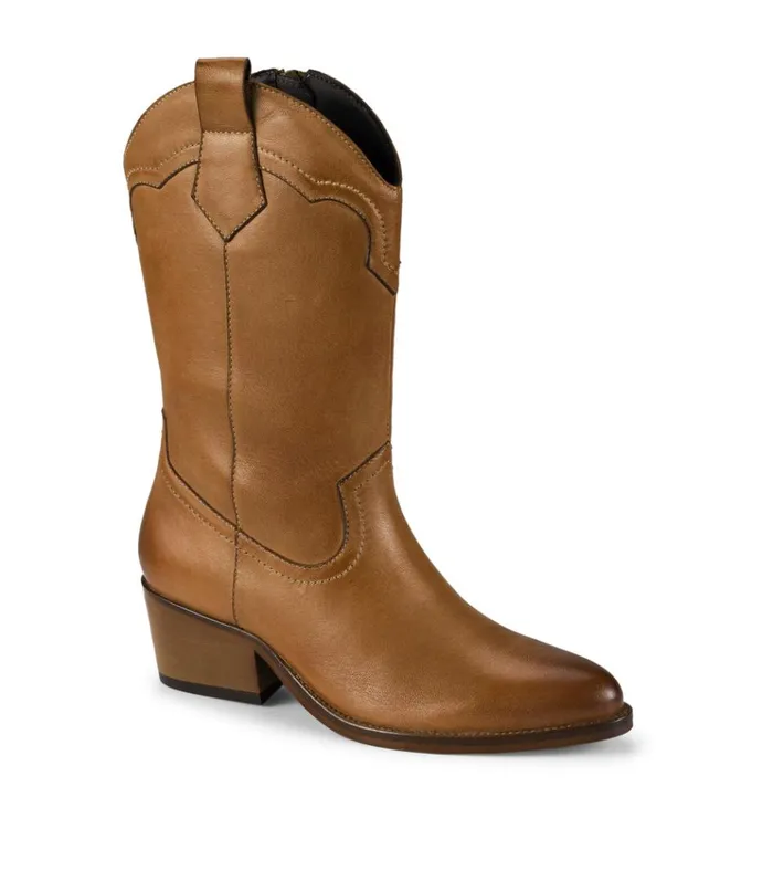 Women Nita Western Boot Cognac Leather Baretraps Knee High Boots