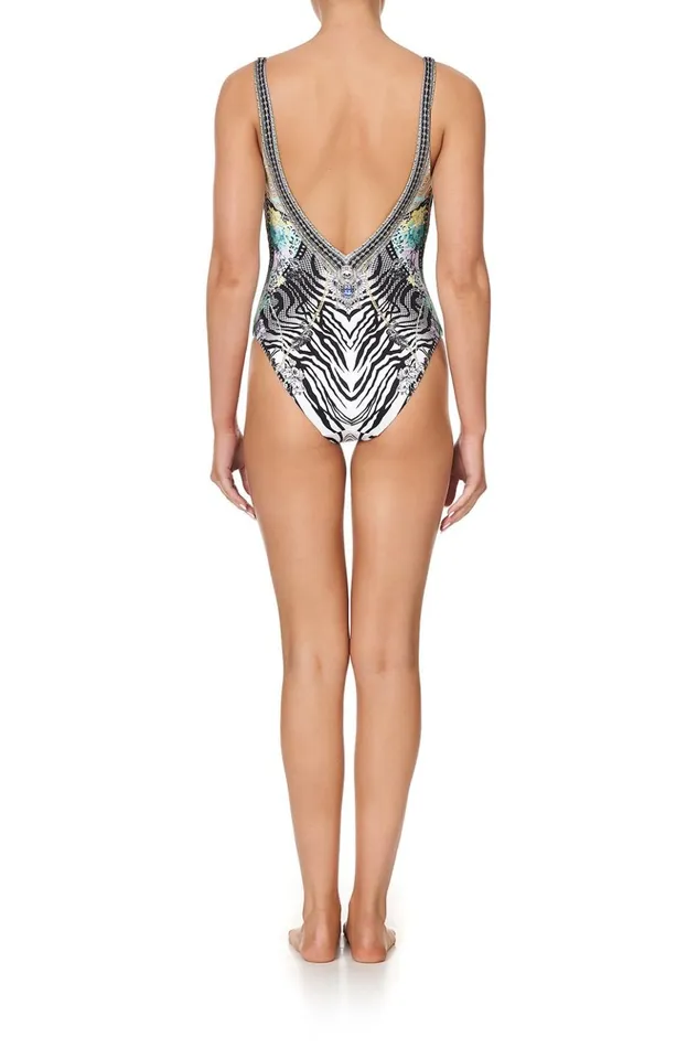 Women One Pieces Camilla Deep V Neck One Piece Think Kinks