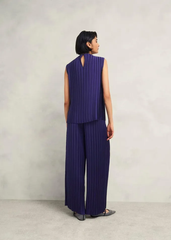 Women Orla Pleated Trousers Rich Blue Hobbs Trousers