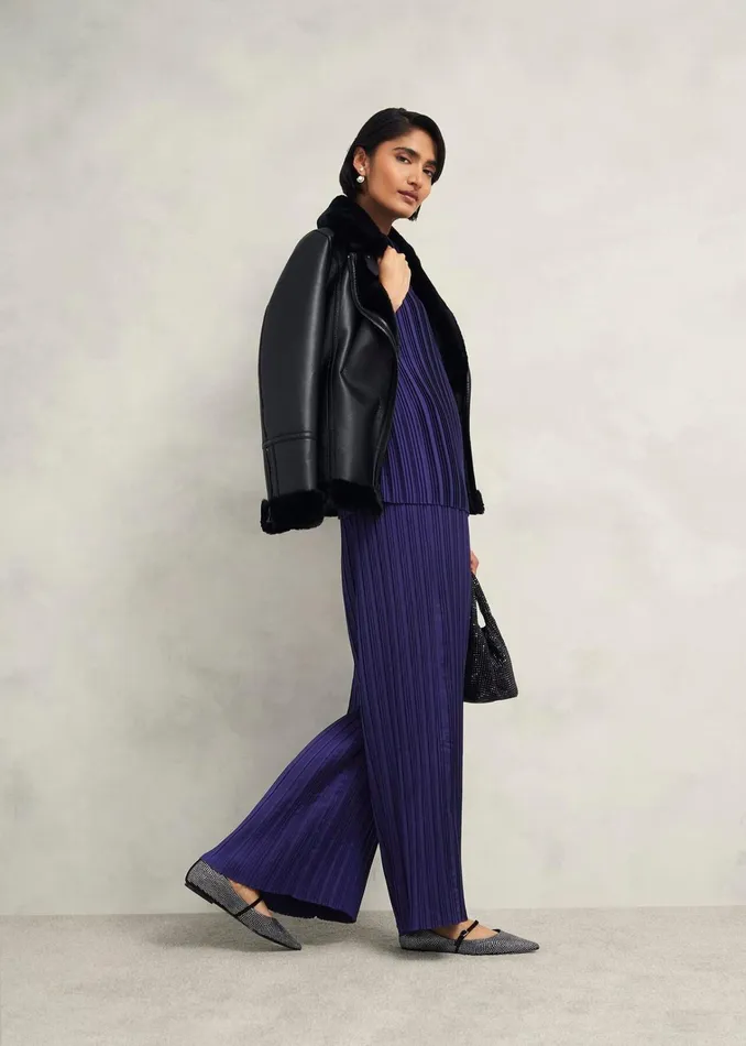 Women Orla Pleated Trousers Rich Blue Hobbs Trousers