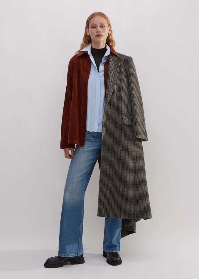 Women Oversized Cord Shacket Conker MEEM