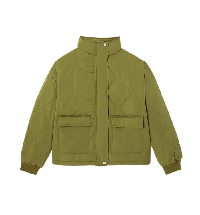 Women Oversized Padded Jacket 8211 Khaki Promod Jackets Women Oversized Padded Jacket 8211 Khaki Promod Jackets