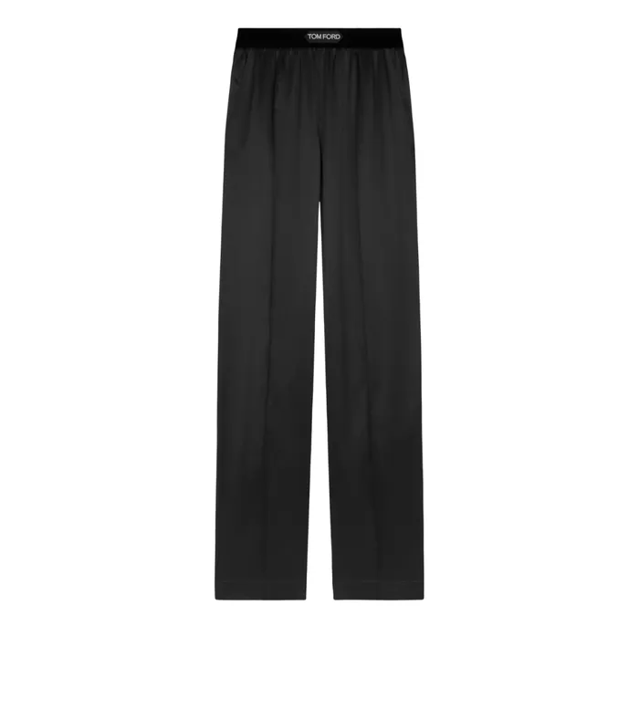 Women Pajamas and Robes Tom Ford Stretch Silk Satin Pj Pants Black