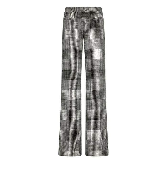 Women Pants and Shorts Tom Ford Wool Wide Leg Pants Black Chalk
