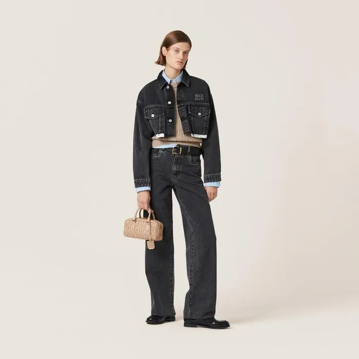 Women Pants And Shorts Miu Miu Fivepocket Black Denim Jeans Black Women Pants And Shorts Miu Miu Fivepocket Black Denim Jeans Black