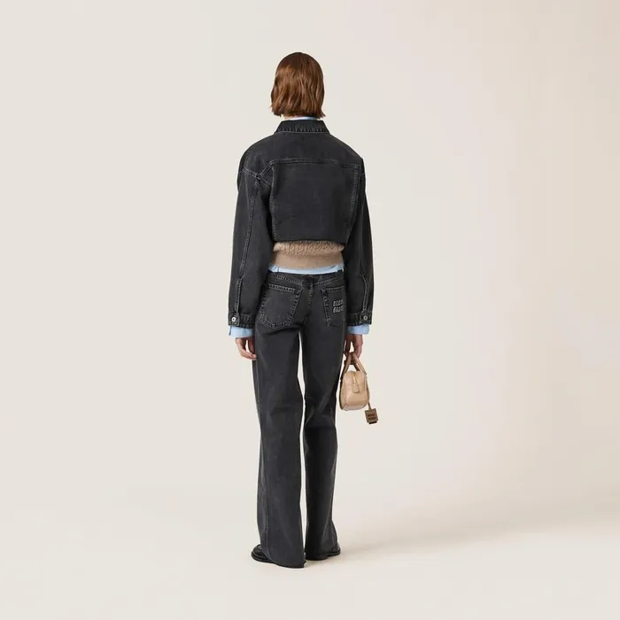 Women Pants And Shorts Miu Miu Fivepocket Black Denim Jeans Black Women Pants And Shorts Miu Miu Fivepocket Black Denim Jeans Black