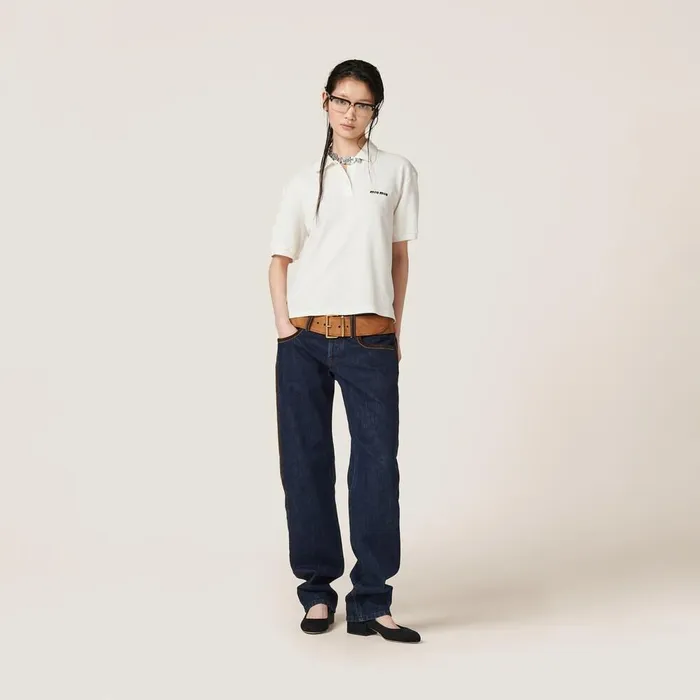Women Pants And Shorts Miu Miu Fivepocket Denim Jeans Navy Women Pants And Shorts Miu Miu Fivepocket Denim Jeans Navy