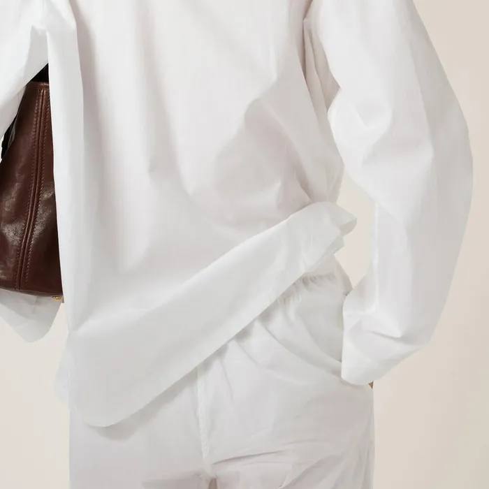 Women Pants And Shorts Miu Miu Poplin Pajama Pants White Women Pants And Shorts Miu Miu Poplin Pajama Pants White
