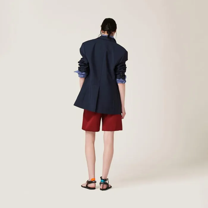 Women Pants And Shorts Miu Miu Satin Bermudas Amaranthorange Women Pants And Shorts Miu Miu Satin Bermudas Amaranthorange