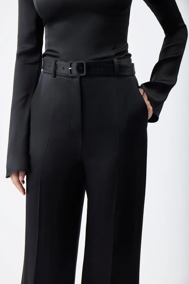 Women Pants Gabriela Hearst Mabon Pant In Black Silk Satin