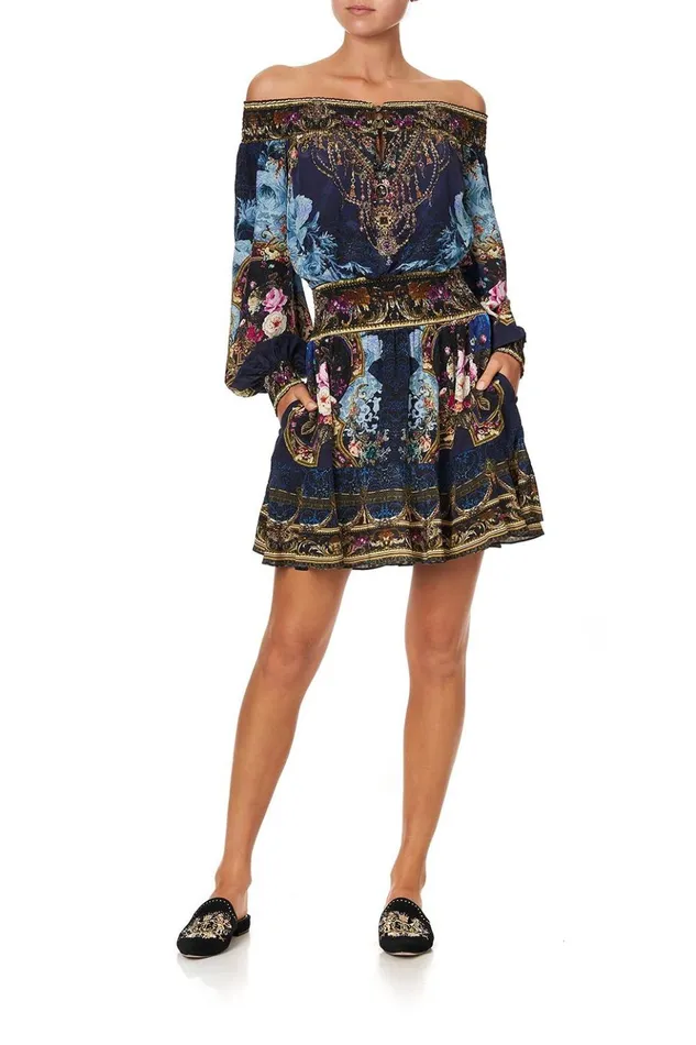 Women Party Dresses Camilla Off Shoulder Short Dress Fields Of Treasure