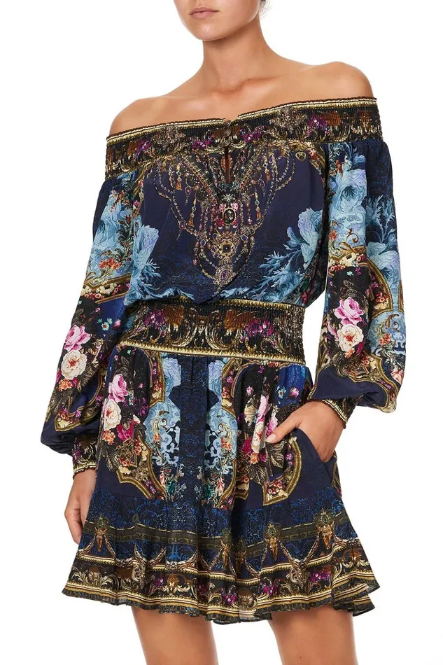 Women Party Dresses Camilla Off Shoulder Short Dress Fields Of Treasure