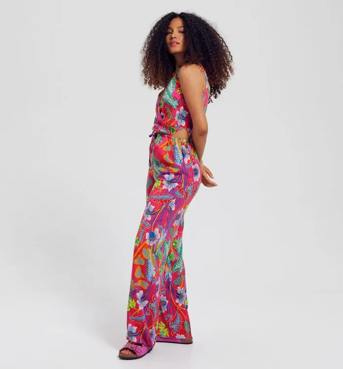 Women Patterned Jumpsuit 8211 Pink Print Promod Jumpsuits And Playsuits Women Patterned Jumpsuit 8211 Pink Print Promod Jumpsuits And Playsuits