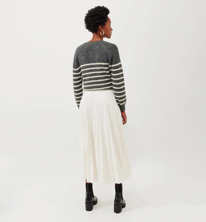Women Patterned Pleated Skirt 8211 Ecru Promod Skirts Women Patterned Pleated Skirt 8211 Ecru Promod Skirts