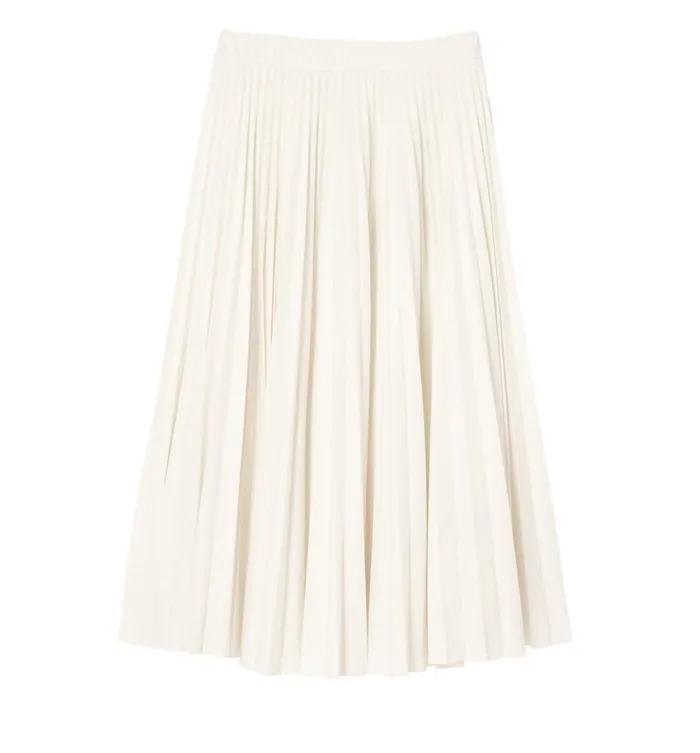Women Patterned Pleated Skirt 8211 Ecru Promod Skirts Women Patterned Pleated Skirt 8211 Ecru Promod Skirts