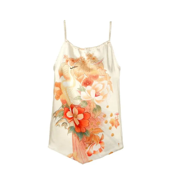 Women Patterned Satin Top 8211 Ecru Print Promod Tops Women Patterned Satin Top 8211 Ecru Print Promod Tops