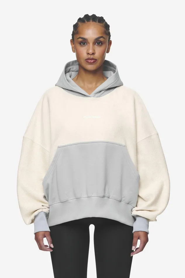 Women Pegador Hoodies Estela InsideOut Oversized Hoodie Coast Sand Sky Grey