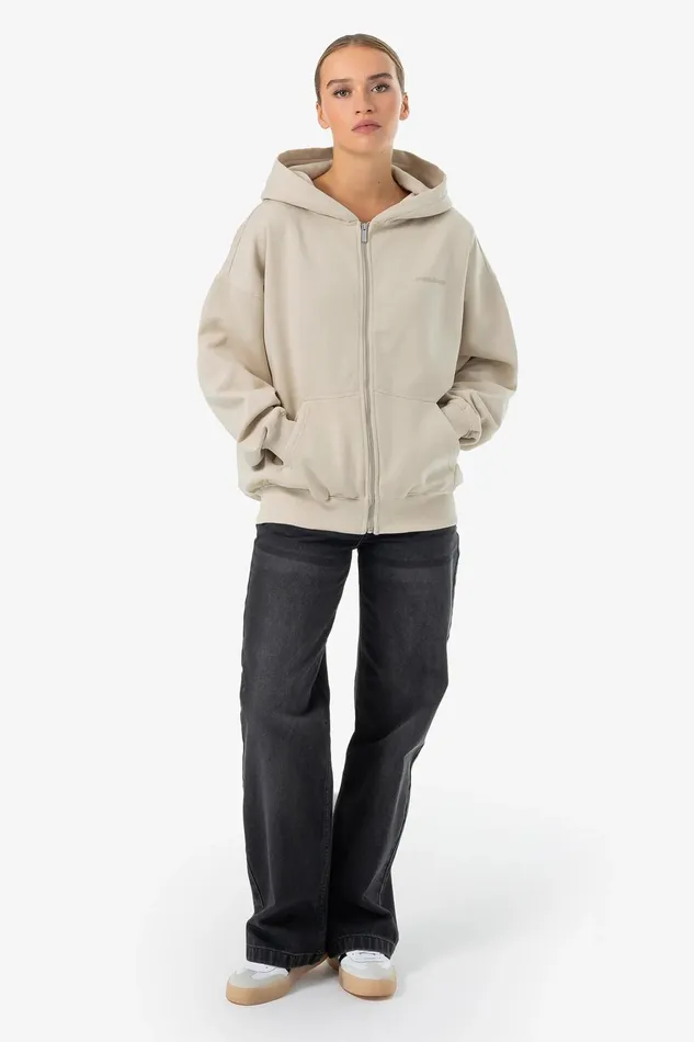 Women Pegador Hoodies Ramira Oversized Sweat Jacket Washed Light Beige