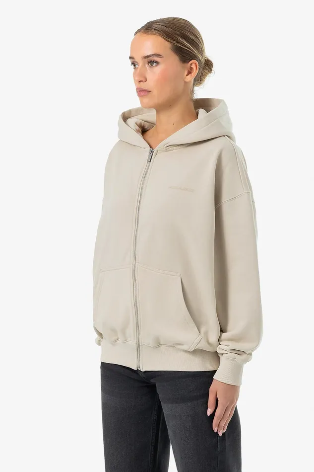 Women Pegador Hoodies Ramira Oversized Sweat Jacket Washed Light Beige