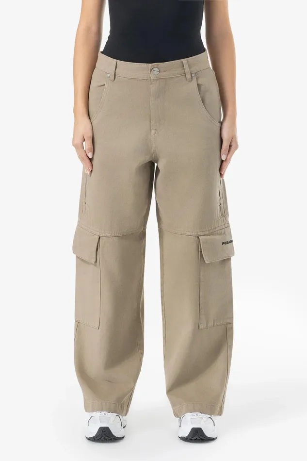Women Pegador Jeans Taily Super Baggy Cargo Jeans Desert Taupe Women Pegador Jeans Taily Super Baggy Cargo Jeans Desert Taupe