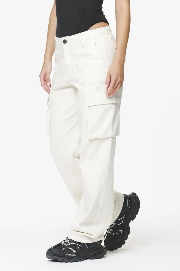 Women Pegador Pants Bodo Wide Cargo Pants Salty Cream