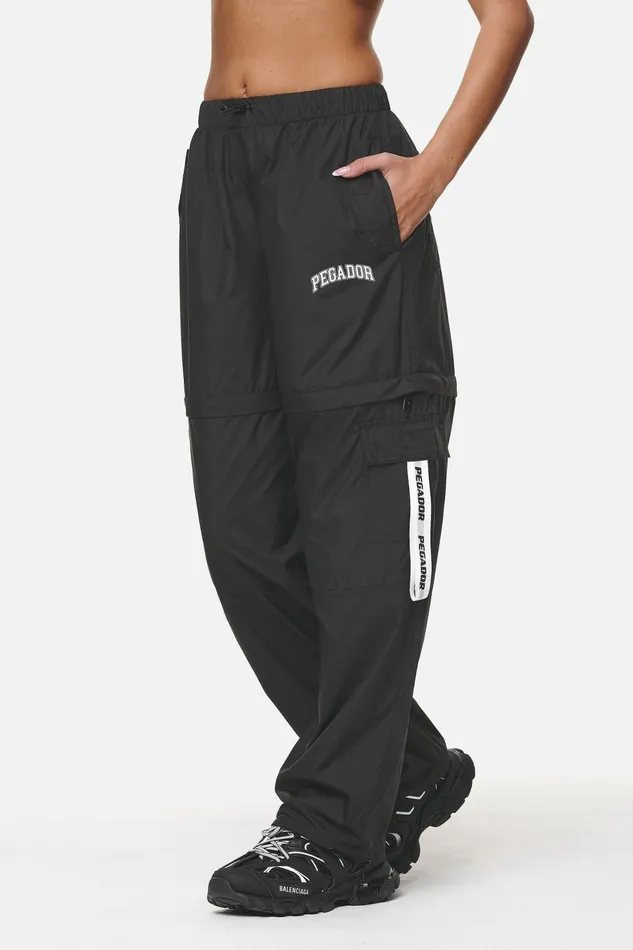Women Pegador Pants Dalga Tracksuit Zip Pants 2 In 1 Black
