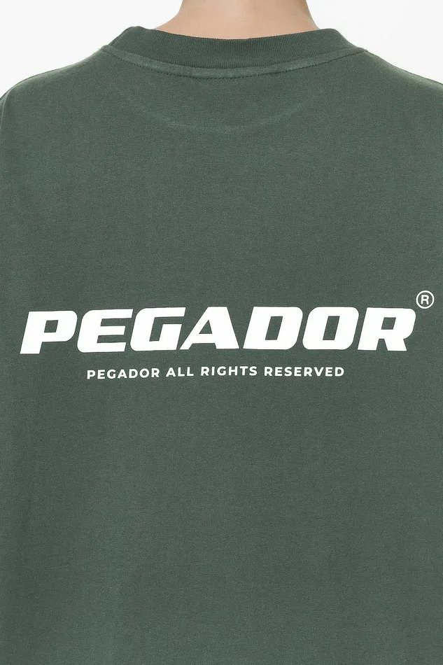 Women Pegador Tees Arendal Logo Heavy Oversized Tee Washed Sage Green Women Pegador Tees Arendal Logo Heavy Oversized Tee Washed Sage Green