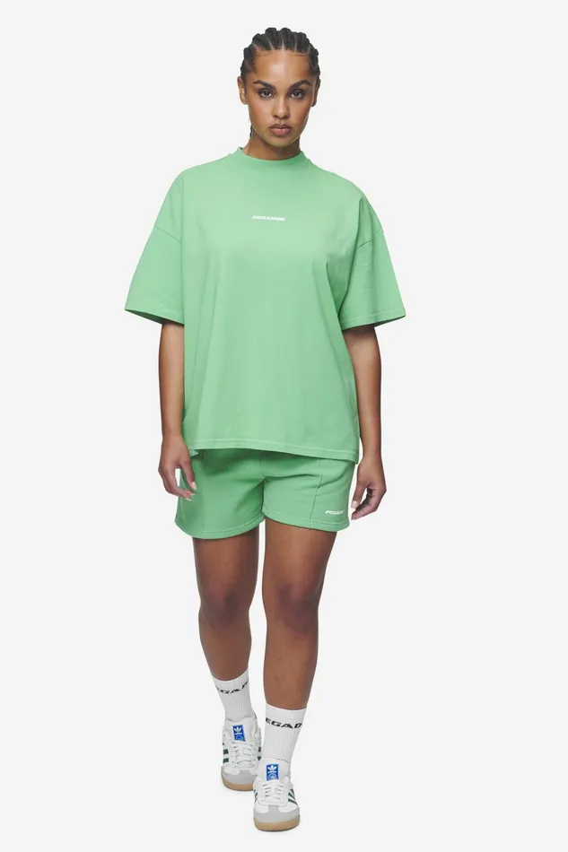 Women Pegador Tees Bracy Heavy Oversized Tee Washed Peppermint Green White Gum Women Pegador Tees Bracy Heavy Oversized Tee Washed Peppermint Green White Gum