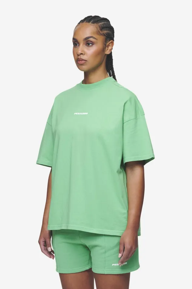 Women Pegador Tees Bracy Heavy Oversized Tee Washed Peppermint Green White Gum Women Pegador Tees Bracy Heavy Oversized Tee Washed Peppermint Green White Gum