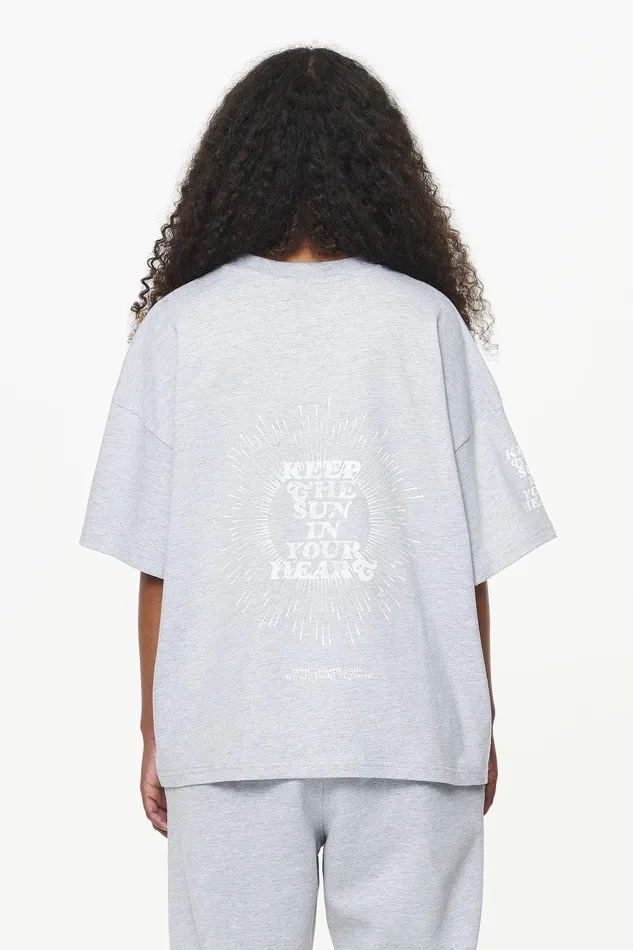 Women Pegador Tees Pall Heavy Oversized Tee Grey Melange