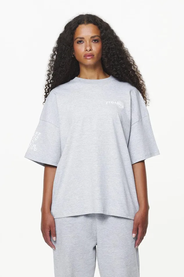 Women Pegador Tees Pall Heavy Oversized Tee Grey Melange Women Pegador Tees Pall Heavy Oversized Tee Grey Melange