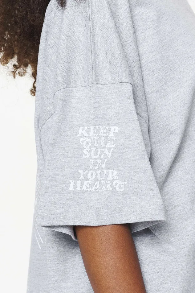Women Pegador Tees Pall Heavy Oversized Tee Grey Melange Women Pegador Tees Pall Heavy Oversized Tee Grey Melange