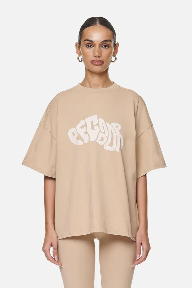 Women Pegador Tees Paluma Heavy Oversized TeeWashed Safari Sand