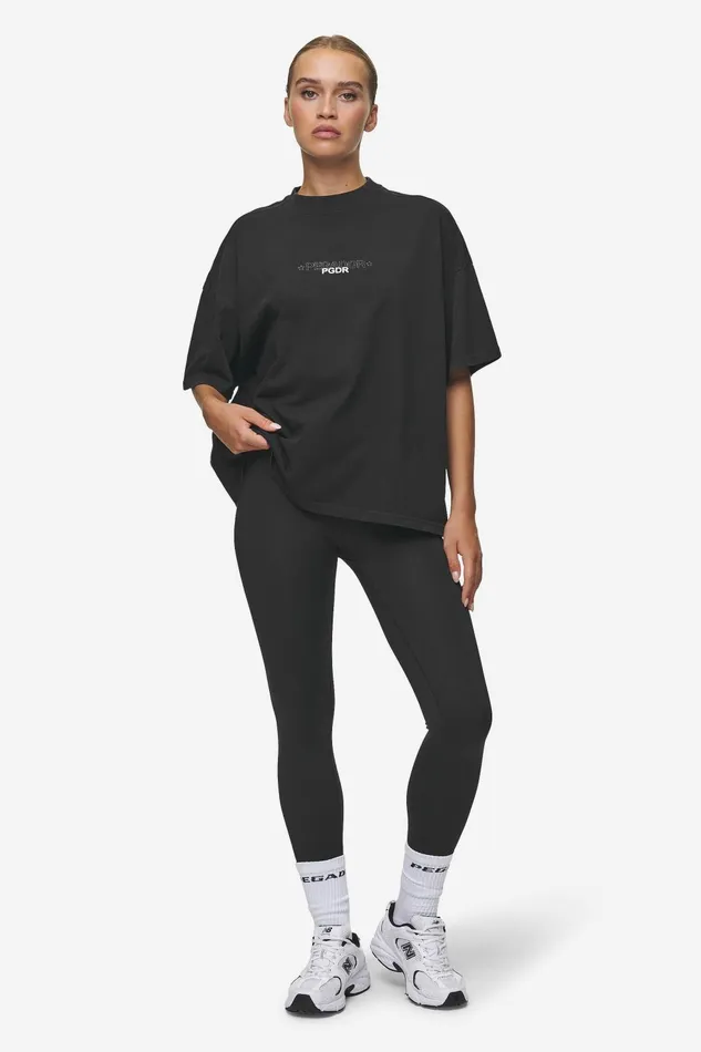 Women Pegador Tees Sonia Heavy Oversized Tee Washed Black Women Pegador Tees Sonia Heavy Oversized Tee Washed Black