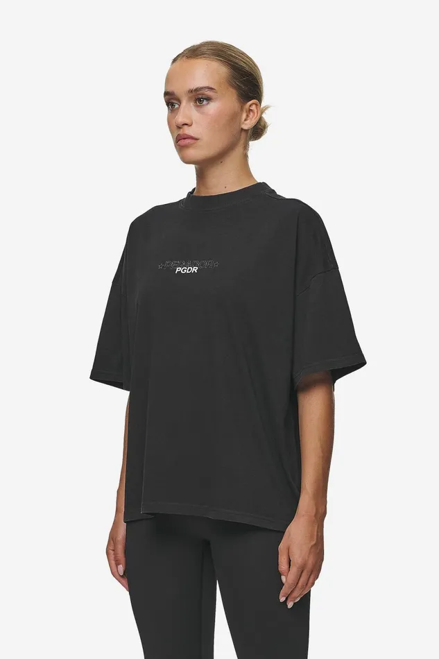 Women Pegador Tees Sonia Heavy Oversized Tee Washed Black Women Pegador Tees Sonia Heavy Oversized Tee Washed Black